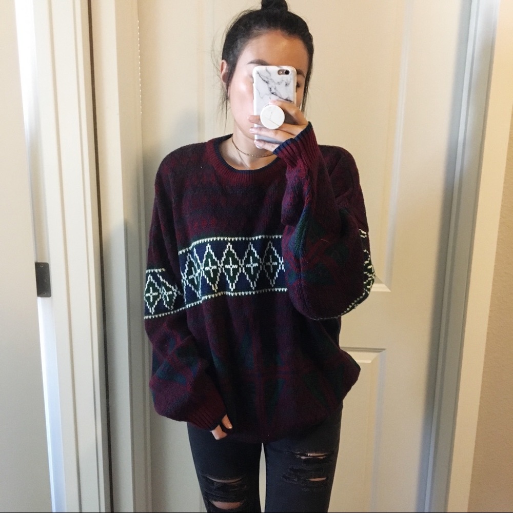 Vintage printed sweater